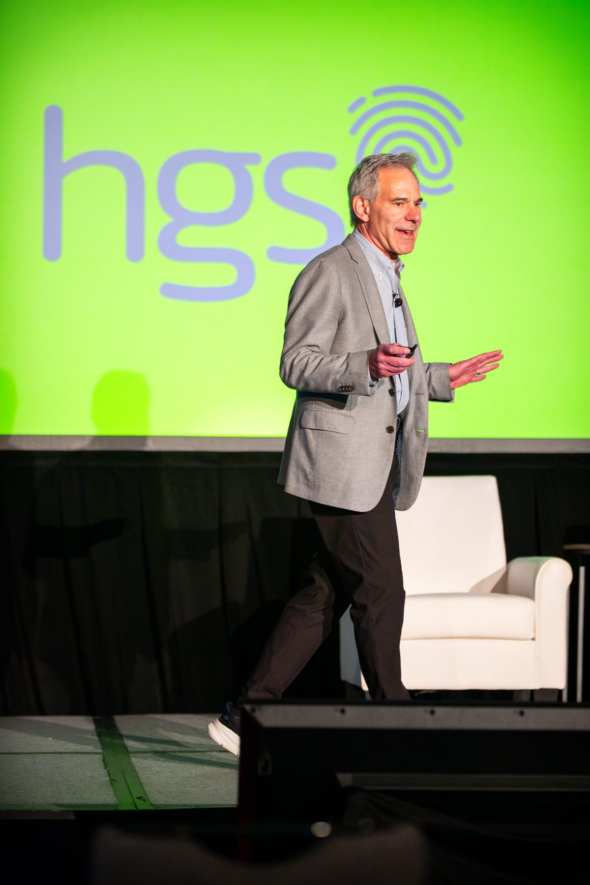 David Edelman speaking at the HGS conference