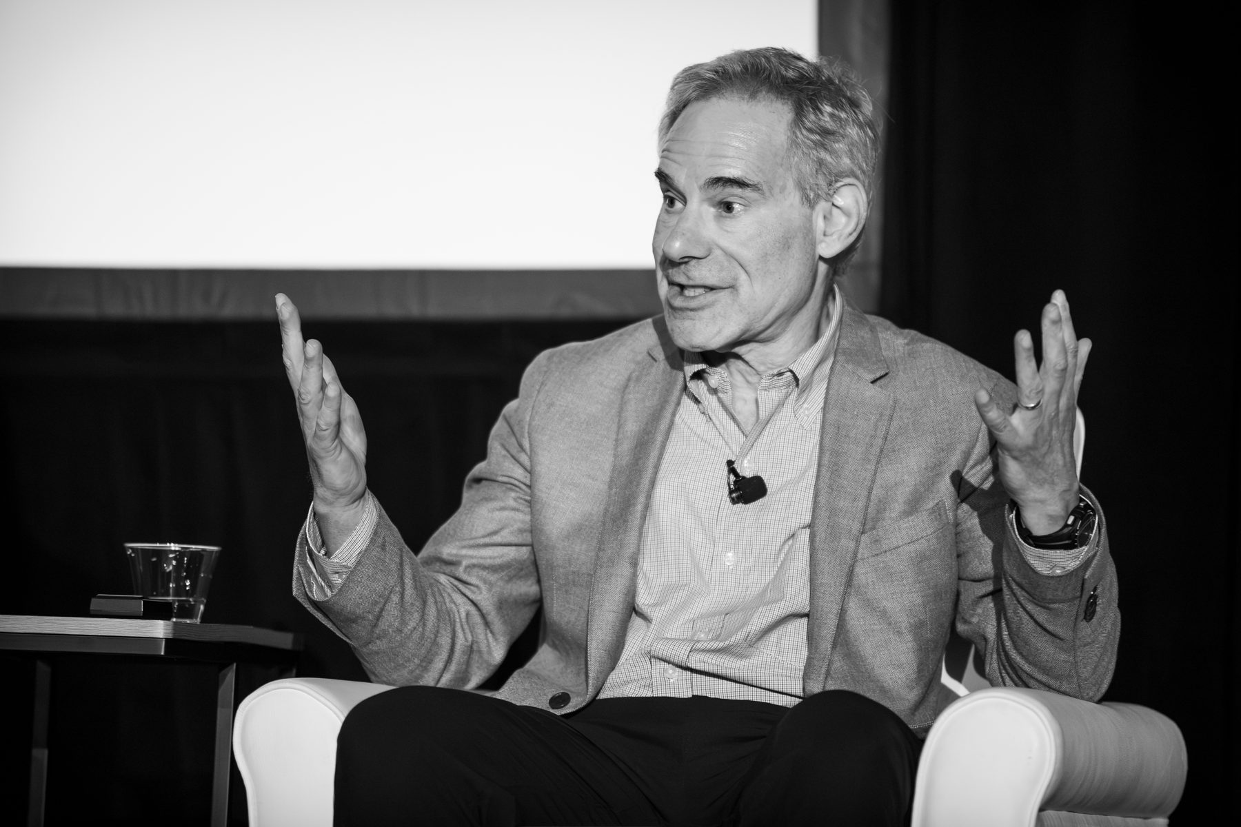 David Edelman speaking at the HGS conference